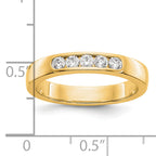 14K Yellow Gold 5-Stone Diamond Channel Band