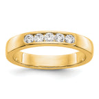 14K Yellow Gold 5-Stone Diamond Channel Band