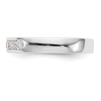 14K White Gold 5-Stone 1/3 carat Round Diamond Complete Channel Band