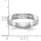 14K White Gold 5-Stone 1/3 carat Round Diamond Complete Channel Band