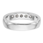 14K White Gold 5-Stone 1/2 carat Round Diamond Complete Channel Band