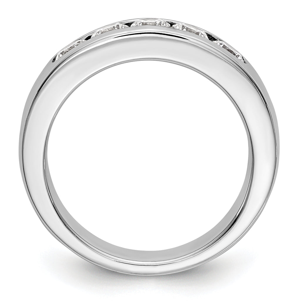 14K White Gold 5-Stone 3/4 carat Round Diamond Complete Channel Band