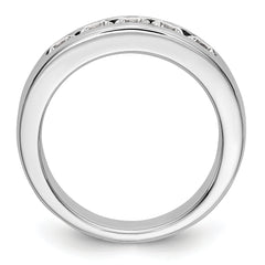 14K White Gold 5-Stone 3/4 carat Round Diamond Complete Channel Band
