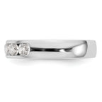 14K White Gold 5-Stone 3/4 carat Round Diamond Complete Channel Band