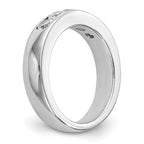 14K White Gold 5-Stone 3/4 carat Round Diamond Complete Channel Band