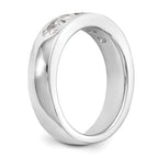 14K White Gold 5-Stone 1 carat Round Diamond Complete Channel Band