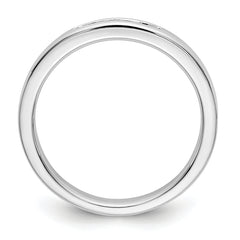14K White Gold 5-Stone 1/10 carat Round Diamond Complete Channel Band