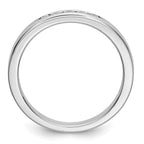 14K White Gold 5-Stone 1/6 carat Round Diamond Complete Channel Band