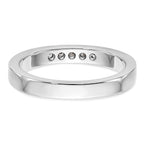 14K White Gold 5-Stone 1/6 carat Round Diamond Complete Channel Band