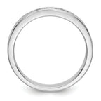 14K White Gold 5-Stone 1/5 carat Round Diamond Complete Channel Band