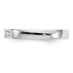 14K White Gold 5-Stone 1/5 carat Round Diamond Complete Channel Band