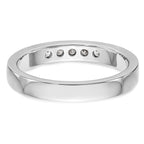 14K White Gold 5-Stone 1/5 carat Round Diamond Complete Channel Band