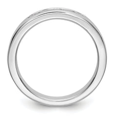 14K White Gold 5-Stone 1/4 carat Round Diamond Complete Channel Band