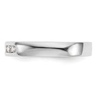 14K White Gold 5-Stone 1/4 carat Round Diamond Complete Channel Band