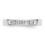 14K White Gold 5-Stone 1/4 carat Round Diamond Complete Channel Band