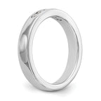 14K White Gold 5-Stone 1/4 carat Round Diamond Complete Channel Band