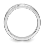 14K White Gold 5-Stone 1/3 carat Round Diamond Complete Channel Band