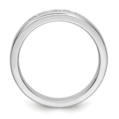14K White Gold 5-Stone 1/3 carat Round Diamond Complete Channel Band