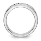 14K White Gold 5-Stone 1/3 carat Round Diamond Complete Channel Band