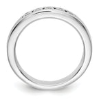 14K White Gold 5-Stone 3/8 carat Round Diamond Complete Channel Band