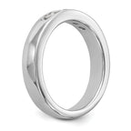 14K White Gold 5-Stone 3/8 carat Round Diamond Complete Channel Band
