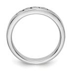 14K White Gold 5-Stone 1/2 carat Round Diamond Complete Channel Band