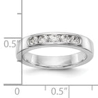 14K White Gold 5-Stone 1/2 carat Round Diamond Complete Channel Band