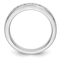 14K White Gold 5-Stone 1/2 carat Round Diamond Complete Channel Band