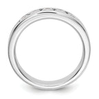 14K White Gold 5-Stone 1/2 carat Round Diamond Complete Channel Band