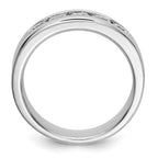 14K White Gold 5-Stone 3/4 carat Round Diamond Complete Channel Band