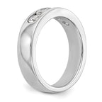 14K White Gold 5-Stone 3/4 carat Round Diamond Complete Channel Band
