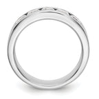 14K White Gold 5-Stone 1 carat Round Diamond Complete Channel Band