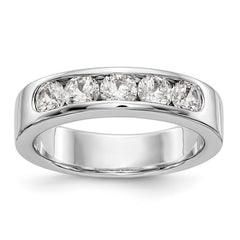 14K White Gold 5-Stone 1 carat Round Diamond Complete Channel Band - 6