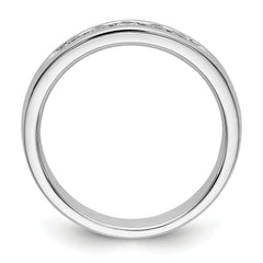 14K White Gold 5-Stone 1/4 carat Round Diamond Complete Channel Band