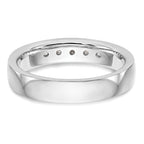 14K White Gold 5-Stone 1/4 carat Round Diamond Complete Channel Band