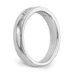 14K White Gold 5-Stone 1/4 carat Round Diamond Complete Channel Band