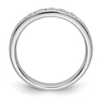 14K White Gold 5-Stone 1/3 carat Round Diamond Complete Channel Band