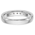14K White Gold 5-Stone 1/3 carat Round Diamond Complete Channel Band
