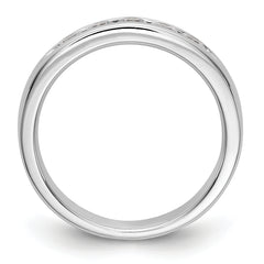 14K White Gold 5-Stone 1/2 carat Round Diamond Complete Channel Band