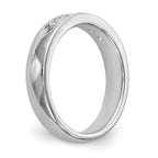 14K White Gold 5-Stone 1/2 carat Round Diamond Complete Channel Band
