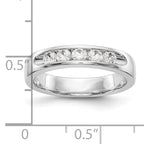 14K White Gold 5-Stone 1/2 carat Round Diamond Complete Channel Band