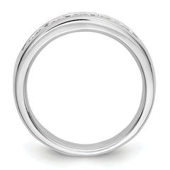 14K White Gold 5-Stone 3/4 carat Round Diamond Complete Channel Band