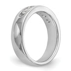 14K White Gold 5-Stone 3/4 carat Round Diamond Complete Channel Band