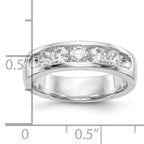 14K White Gold 5-Stone 3/4 carat Round Diamond Complete Channel Band