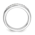 14K White Gold 5-Stone 1 carat Round Diamond Complete Channel Band