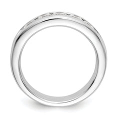 14K White Gold 5-Stone 1 carat Round Diamond Complete Channel Band
