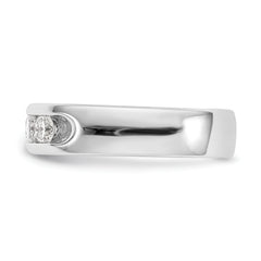 14K White Gold 5-Stone 1 carat Round Diamond Complete Channel Band