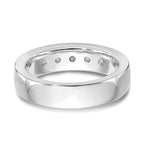 14K White Gold 5-Stone 1 carat Round Diamond Complete Channel Band