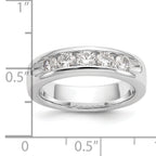 14K White Gold 5-Stone 1 carat Round Diamond Complete Channel Band