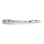 14K White Gold 5-Stone Shared Prong 1/4 carat Complete Round Diamond Band